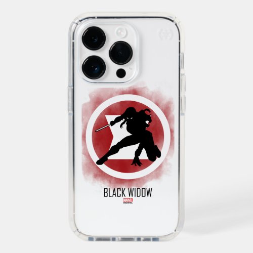 Black Widow Over Watercolor Icon Speck iPhone 14 Pro Case