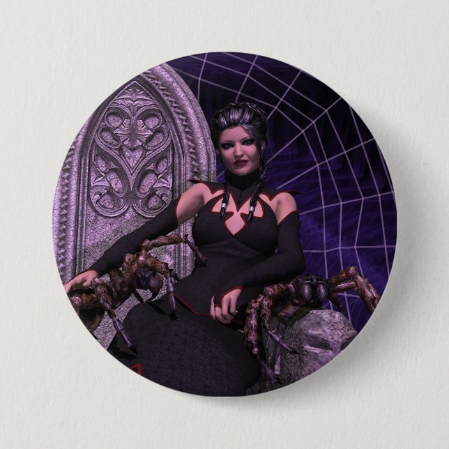 Black Widow Pinback Button (Front)
