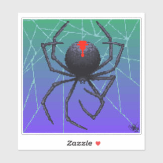 Black widow pixel  sticker