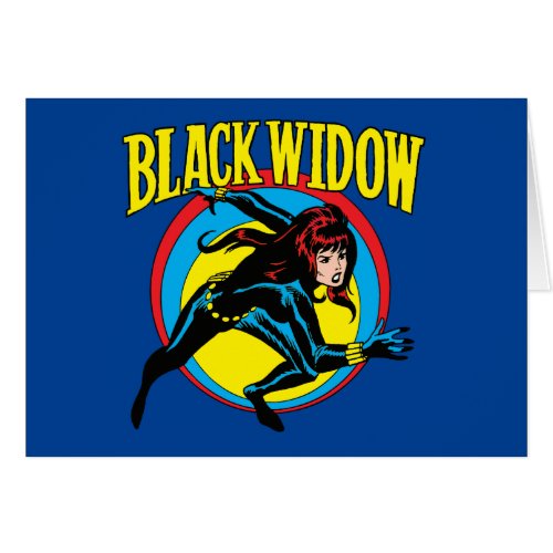 Black Widow Retro Character Art Graphic