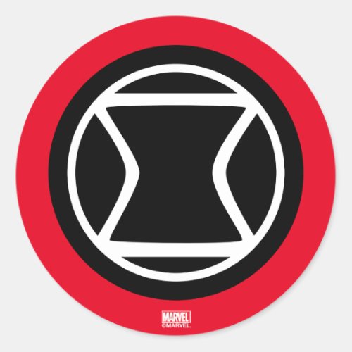 Black Widow Retro Icon Classic Round Sticker