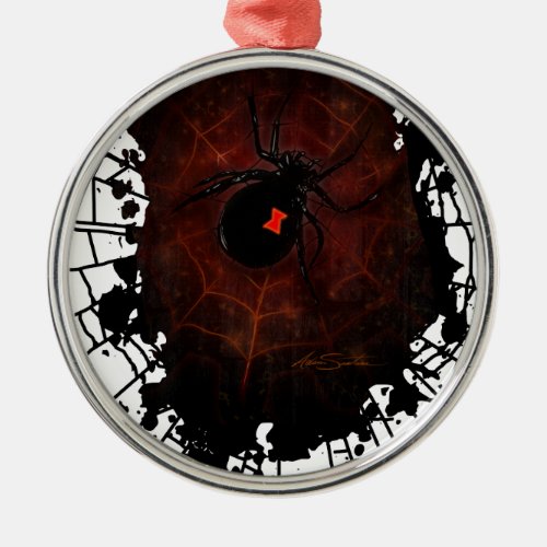 Black Widow Signature Design Metal Ornament