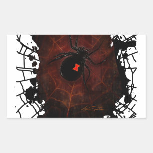 Black Widow (Signature Design) Rectangular Sticker
