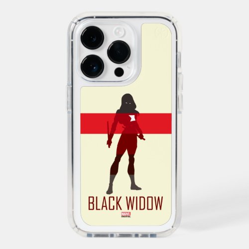 Black Widow Silhouette Color Block Speck iPhone 14 Pro Case