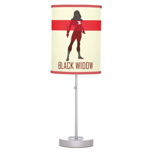 Black Widow Silhouette Color Block Table Lamp