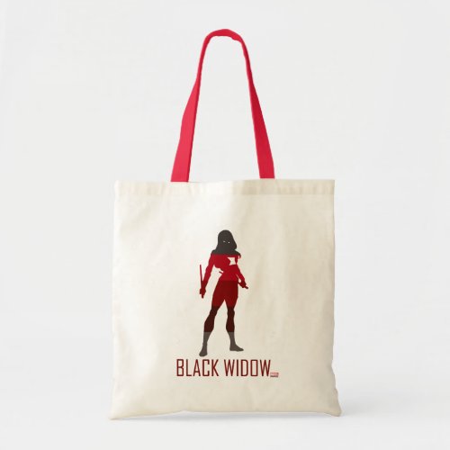 Black Widow Silhouette Color Block Tote Bag
