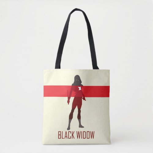 Black Widow Silhouette Color Block Tote Bag