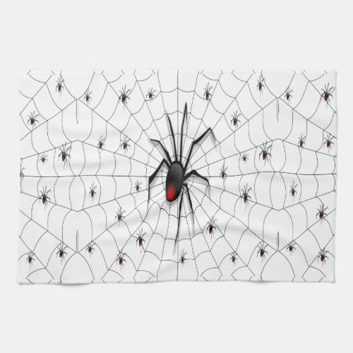 Black Widow Spider and Babies _ Kitchen Towel