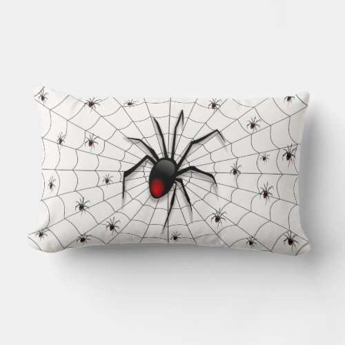 Black Widow Spider and Babies _ Lumbar Pillow
