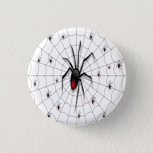 Black Widow Spider and Babies _ Pinback Button