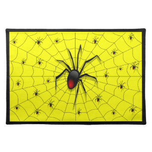 Black Widow Spider and Babies - Placemat