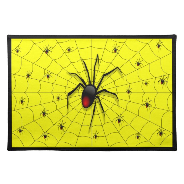 Black Widow Spider and Babies - Placemat (Front)
