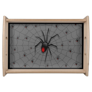 Black Widow Spider and Babies - Serving Tray