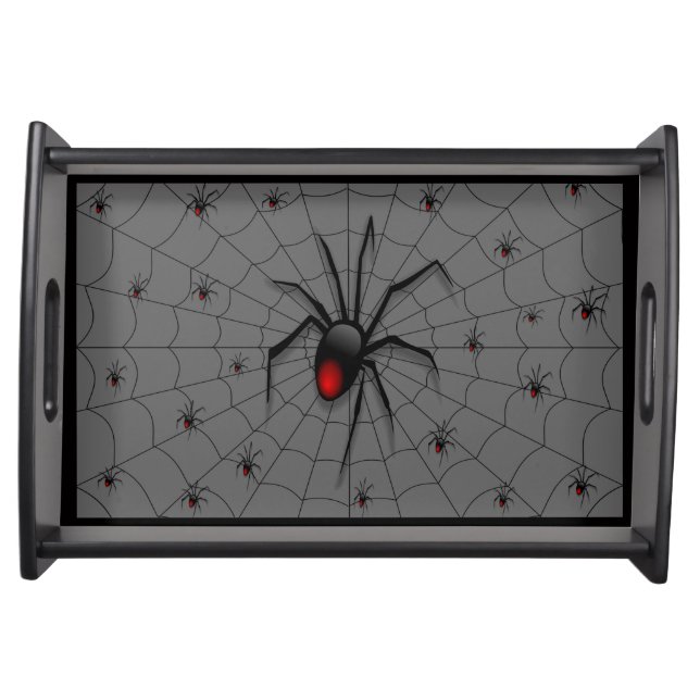 Black Widow Spider and Babies - Serving Tray (Front)