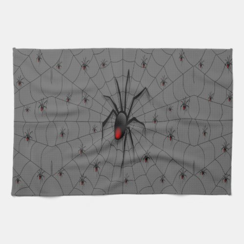 Black Widow Spider and Babies _ Towel