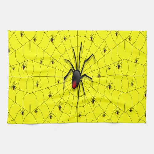 Black Widow Spider and Babies _ Towel