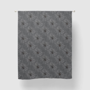 Black Widow Spider And Spiderweb Drawing Art Blackout Curtains