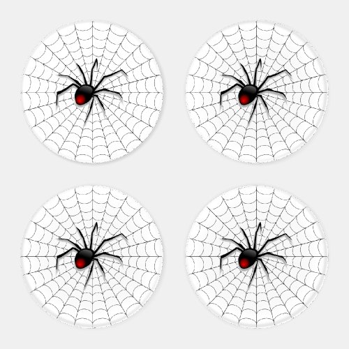 Black Widow Spider and Web Coaster Set