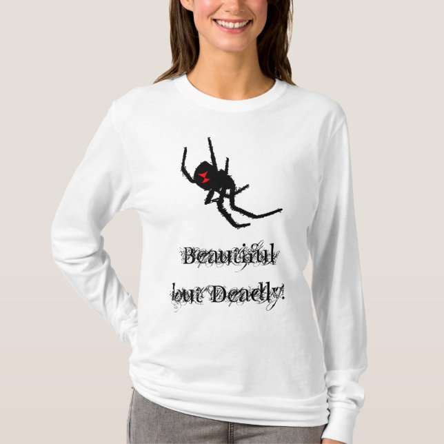 Black widow spider-beautiful but deadly T-Shirt (Front)