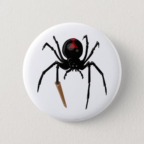 black widow spider button