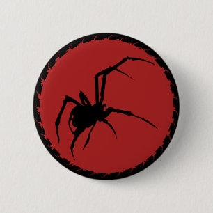 Black Widow Spider Button