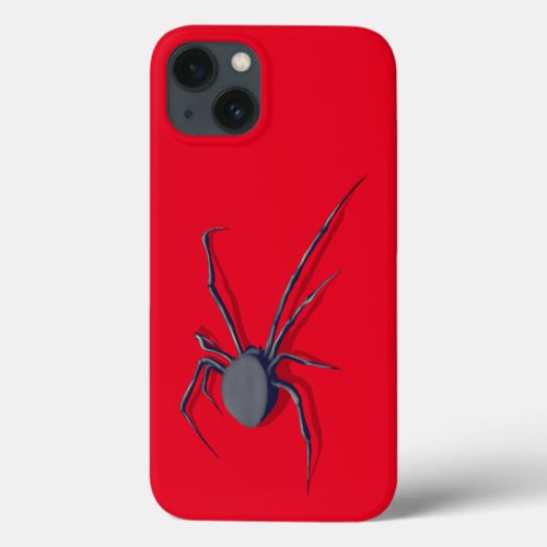 Black widow spider iPhone 13 case