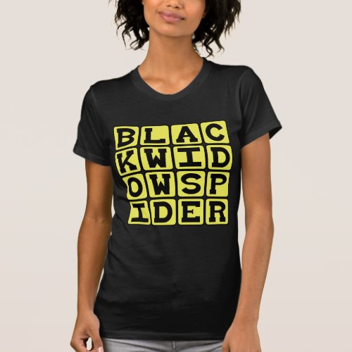 Black Widow Spider Deadly Arachnid T_Shirt