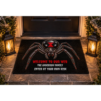 BLACK WIDOW SPIDER DOORMAT