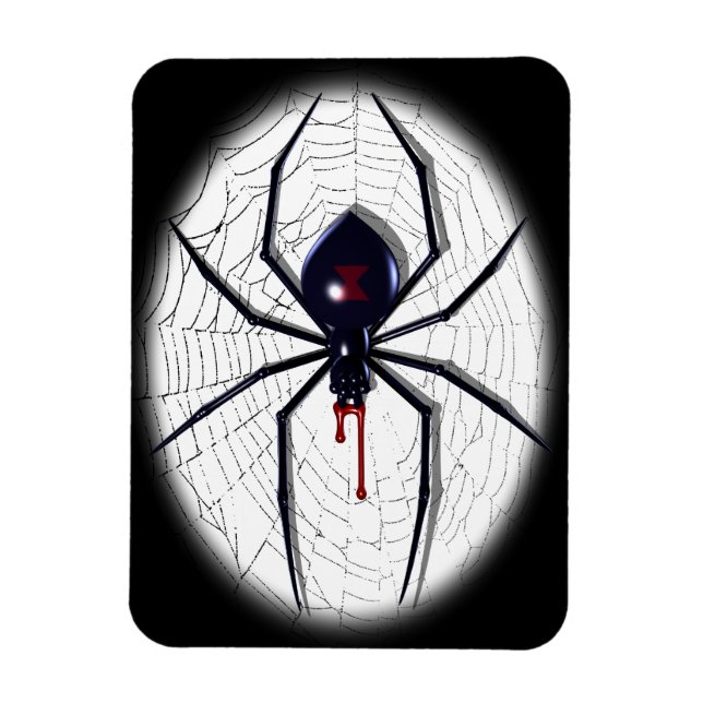 Black Widow Spider Flexible Magnets (Vertical)