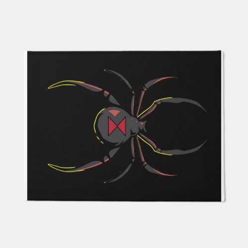 Black Widow Spider Gift  Spider Lovers Doormat