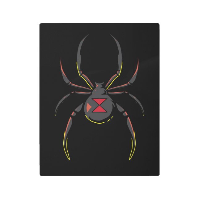 Black Widow Spider Gift | Spider Lovers Metal Print (Front)