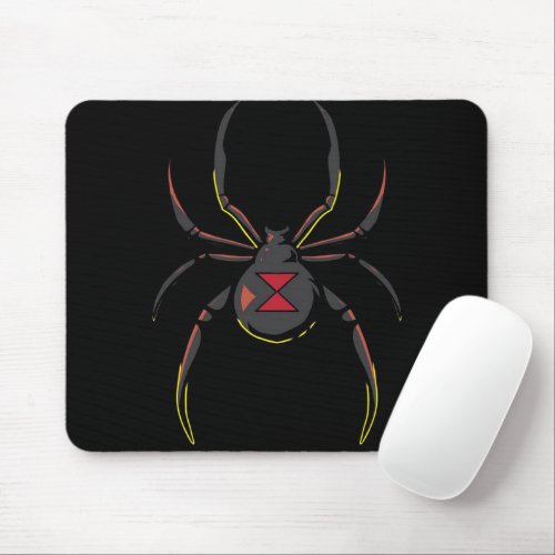 Black Widow Spider Gift  Spider Lovers Mouse Pad