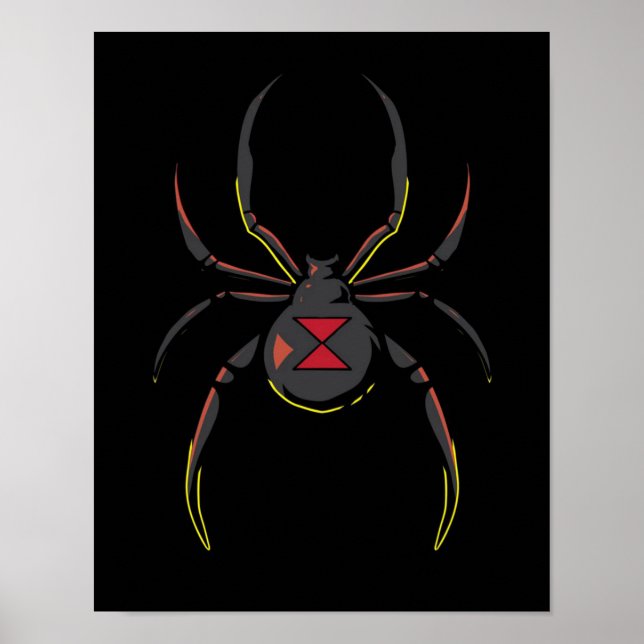 Black Widow Spider Gift | Spider Lovers Poster (Front)