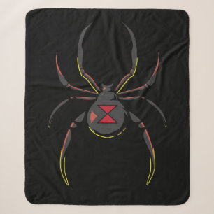 Black Widow Spider Gift Spider Lovers Sherpa Blanket