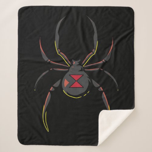 Black Widow Spider Gift  Spider Lovers Sherpa Blanket