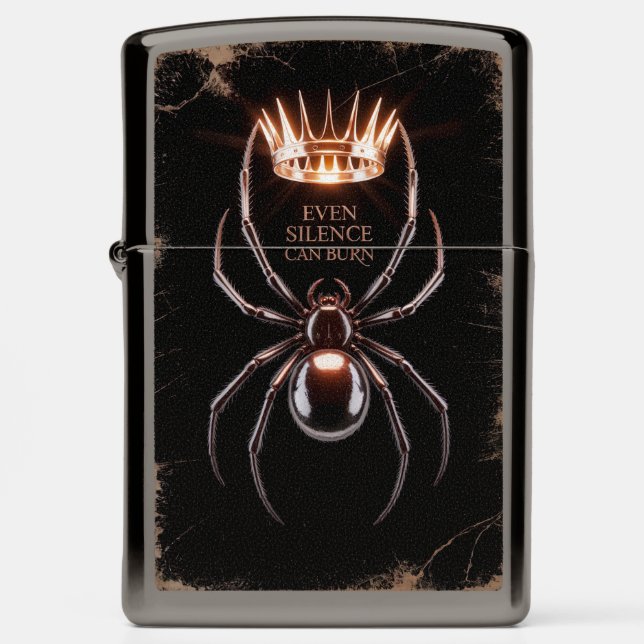 Black Widow Spider Gothic Zippo Lighter (Front)