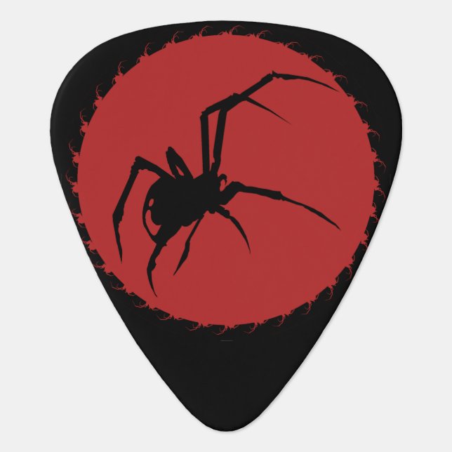 Black Widow Spider Guitar Pick (Front)