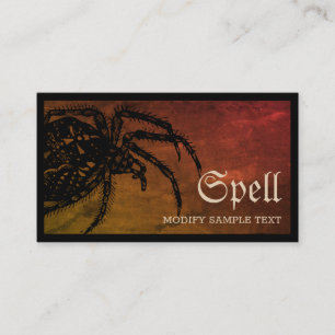 Black Widow Spider Halloween Business Card