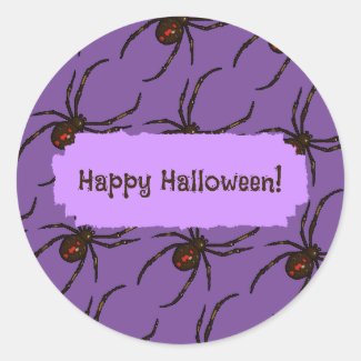 Black Widow Spider Halloween Pixel Art Pattern