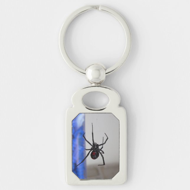 Black Widow Spider Keychain (Front)
