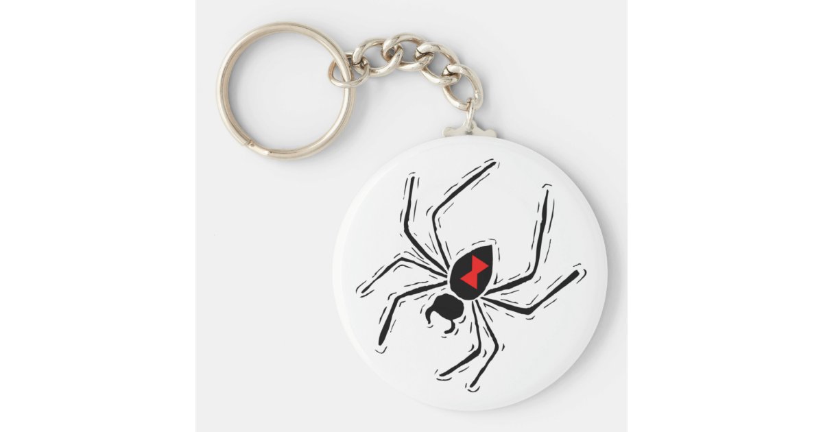 Black Widow Spider Keychain