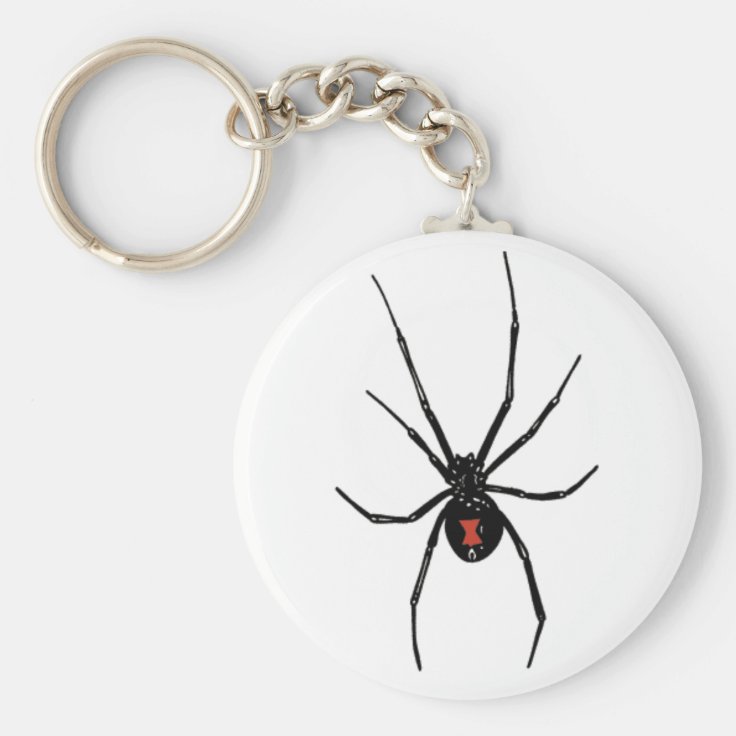 BLACK WIDOW SPIDER KEYCHAIN KEYRING | Zazzle
