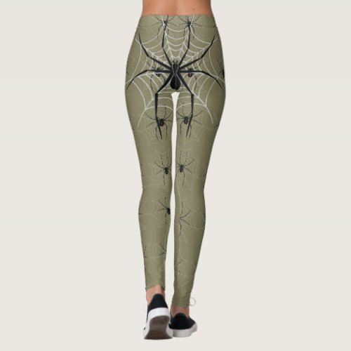 Black Widow Spider Leggings Design
