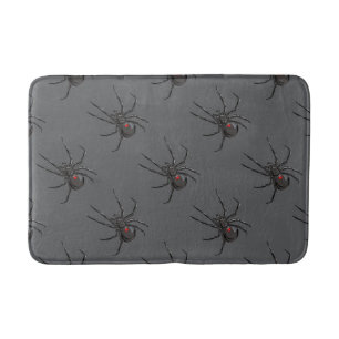 Black Widow Spider Original Drawing Art Bath Mat
