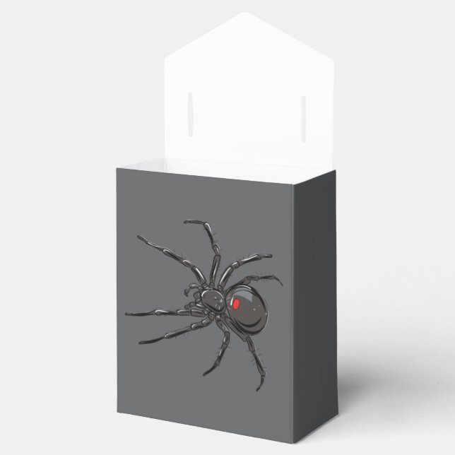 Black Widow Spider Original Drawing Art Favor Boxes (Opened)
