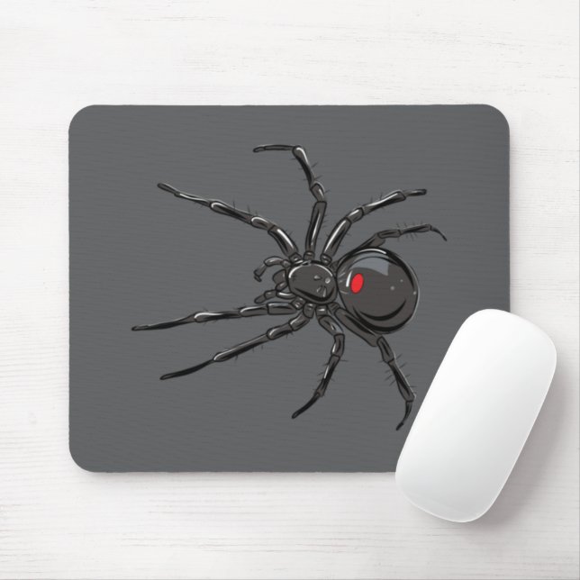 Black Widow Spider Original Drawing Art  Mouse Pad (With Mouse)