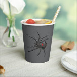 Black Widow Spider Original Drawing Art  Paper Cups<br><div class="desc">Paper Cup Set printed with Black Widow Spider Original Drawing Art hand drawn graphic design artwork illustration by TheFabricSeal print on demand shop at Zazzle.com #ZazzleMade ©️Original. https://www.zazzle.com/store/thefabricseal Celebrate Halloween and Goth any time of the year with our cool looking black colored with red marking widow species spider drawing custom...</div>