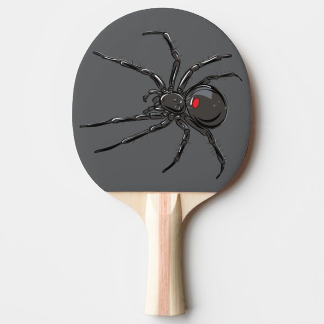 Black Widow Spider Original Drawing Art Ping Pong Paddle (Front)