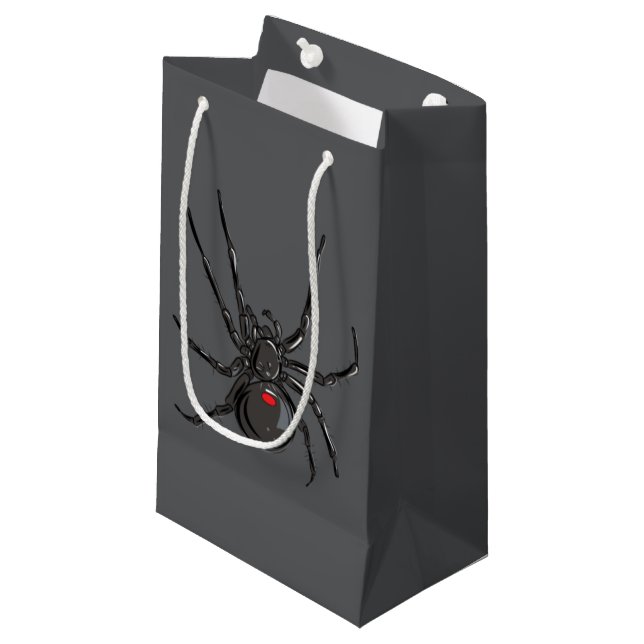 Black Widow Spider Original Drawing Art  Small Gift Bag (Front Angled)