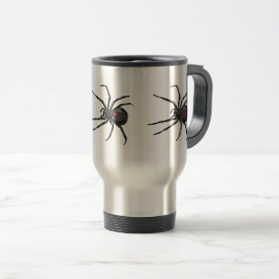 Black Widow Spider Original Drawing Art Travel Mug